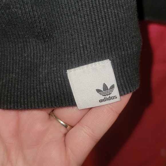 ADIDAS (Size L) bomber jacket color black (dual zipper) - Picture 8 of 8